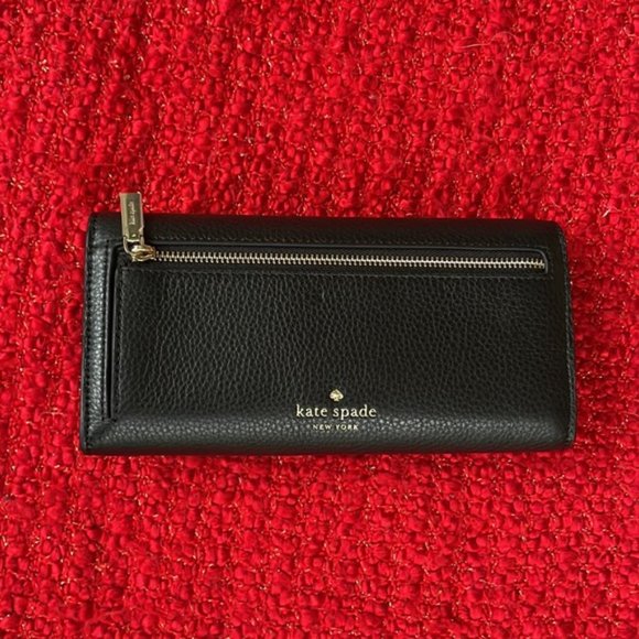 Kate Spade Marti Large Slim Flap Wallet Black - Picture 6 of 16